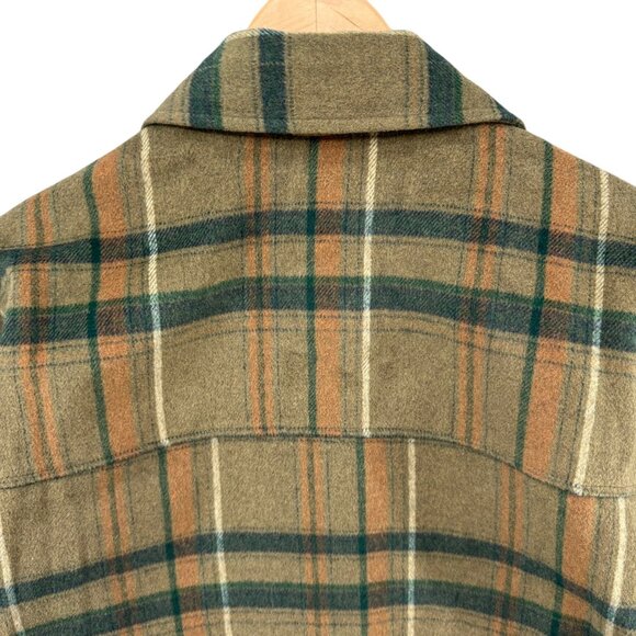 Cozi Scala Woven Shacket Womens Brown Plaid Lined Long Sleeve Jacket Size S - Picture 12 of 12